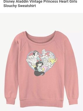 Disney Women's Vintage Style Shouchy Lightweight French Terry Sweatshirt